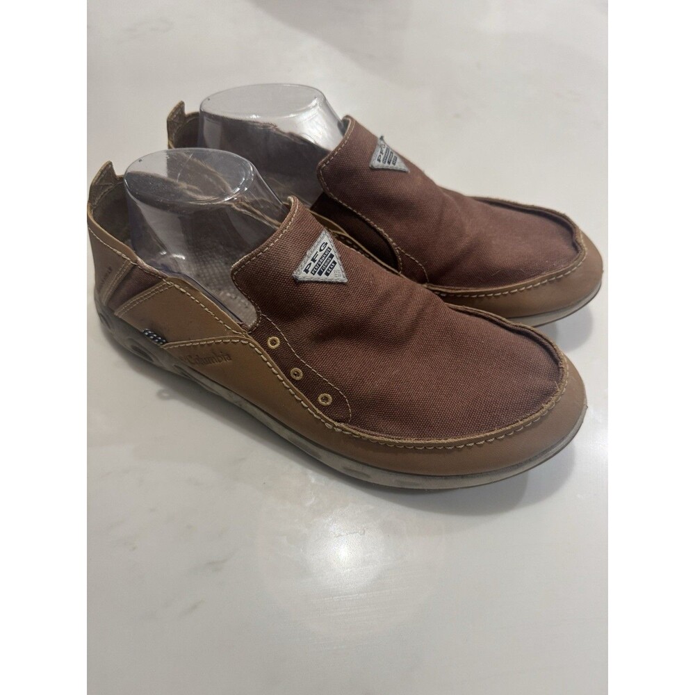 Columbia PFG Bahama Vent Relaxed Slip On Boat Shoes Men’s 12 Brown Tan Fishing..